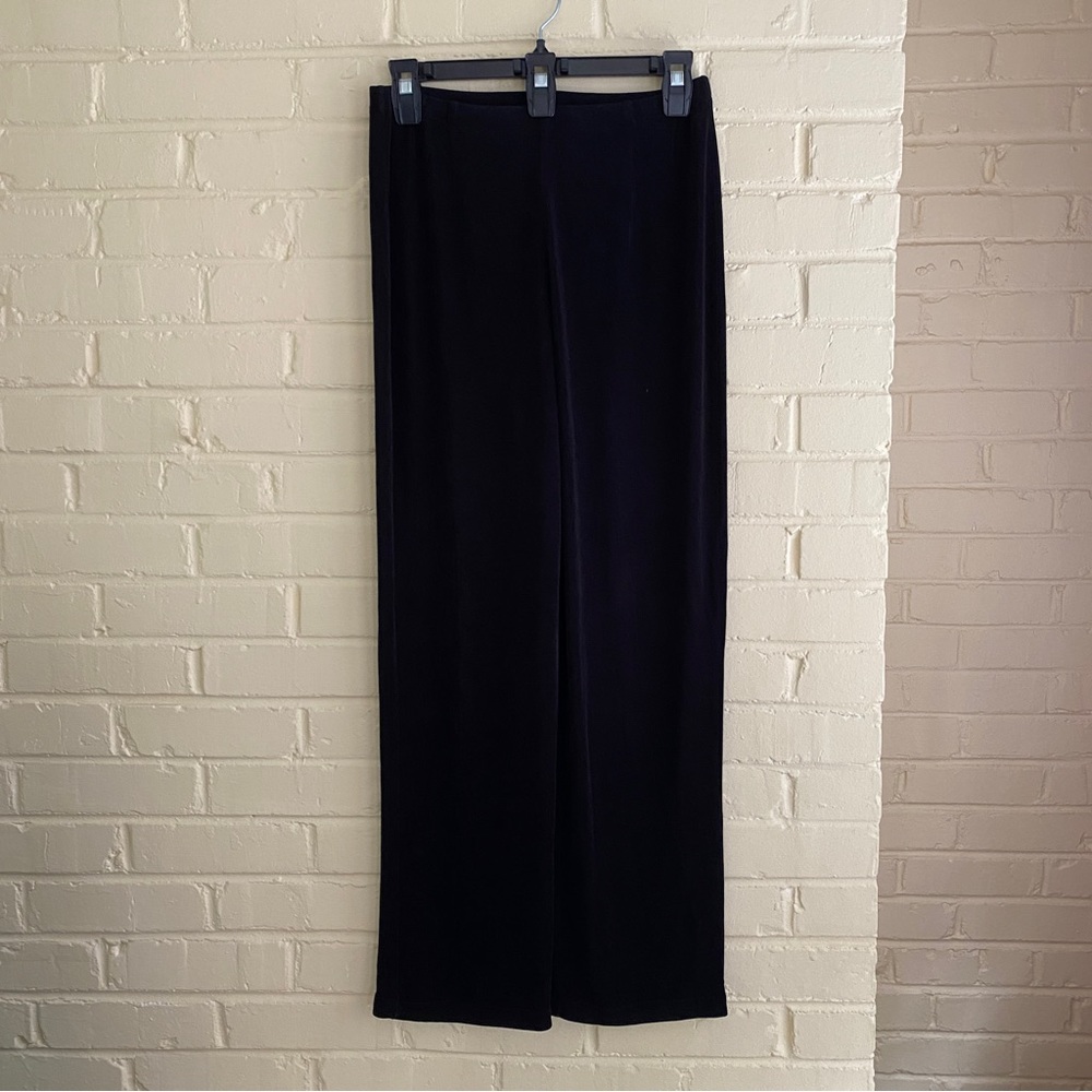 Travelers By Chico's Pants Women’s Size 1 Black Slinky Acetate Pull On Elastic